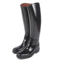 Equestrian riding boots German-style riding boots hard-tubed all-cow leather boots small square toe hand-made spring-shaped boots custom-made