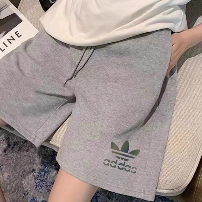 Summer Clover Pure Cotton Shorts Unisex Couple Style Loose Five-Point Pants Breathable Printed Casual Beach Shorts