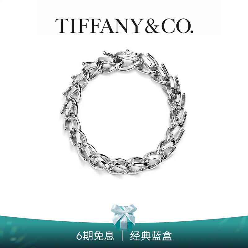 Tiffany & Co. Forge Sterling Silver Medium Link Chain Bracelet [Gift]