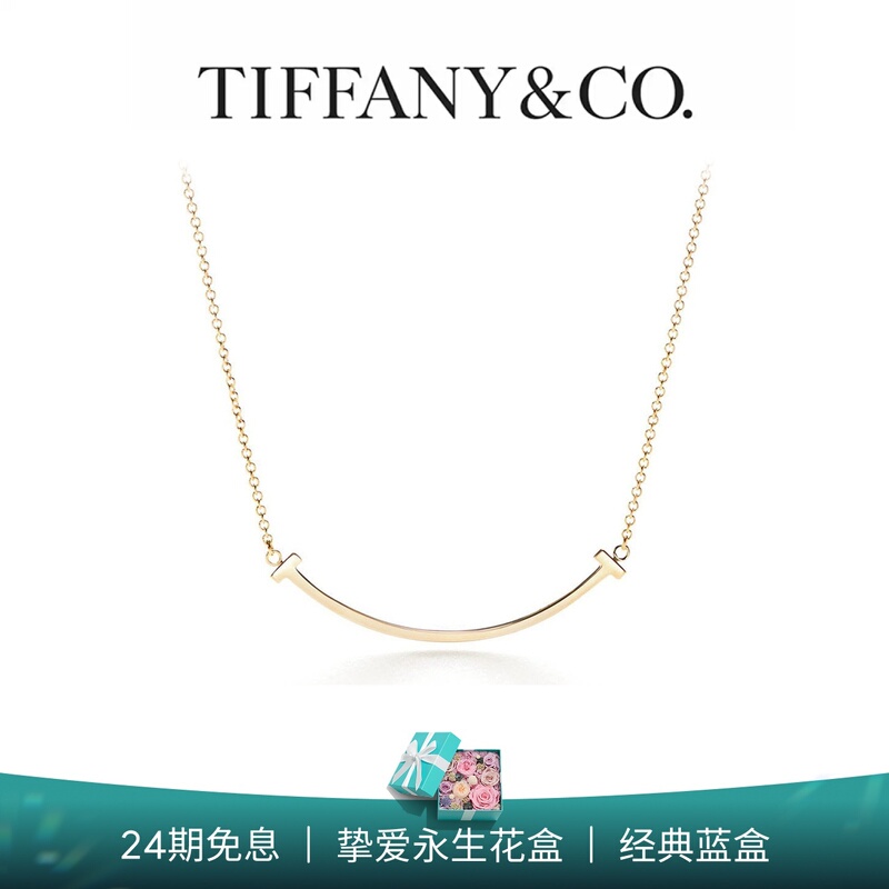 Tiffany t Series 18K Gold Small Smile Necklace [Chinese Valentine's Day Gift]