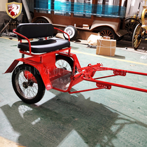European-style red pony small animal carriage small animal tourist carriage horse-drawn carriage sheep-drawn carriage dog-drawn carriage four-wheel