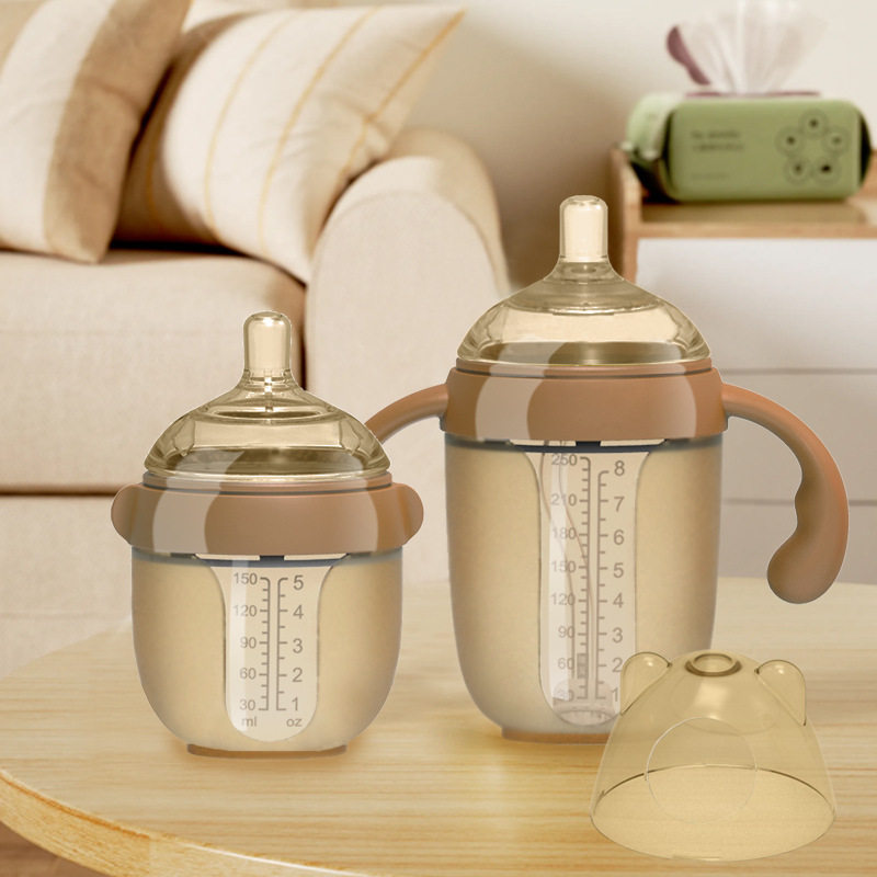 Bepro-Bebi silicone bottle newborn baby quit breast milk deity Imitation Breastmilk Ultra Soft Anti-Fall Milk Bottle-Taobao