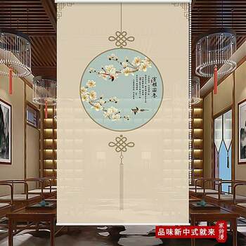 New chinese style flower and bird rolling curtains without hole punching office chinese style soft partition blocking bed curtains and accessories home b New chinese style flower and bird rolling curtains without hole punching office chinese style soft partition blocking bed curtains and accessories home b