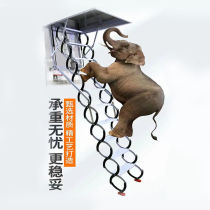 Attic electric telescopic staircase aluminum alloy household folding ladder lift hidden multi-functional stretch ladder storage indoor