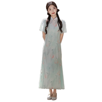 Pro-Son Dress Qipao 2024 Summer Improvement New Girl Qipao Gufeng Mother Woman Section China Wind Tango Dress Dress Dress