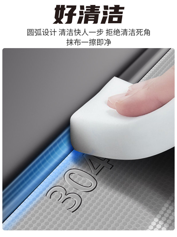 Cisimp Simple Kitchen Cabinet 304 Stainless Steel Pull-Out Basket Double-Layer Drawer-Type Built-In Dish Basket Dish Rack