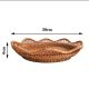 Autumn rattan storage fruit basket hand-woven hollow living room desktop basket breakfast bread cake snack snack tray