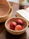 Vietnamese retro handwoven bamboo basket storage basket fruit basket home decorative basket steamed bun storage basket snack tray