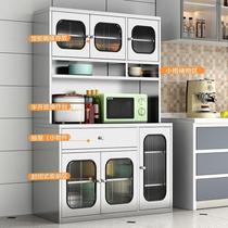 Stainless steel home kitchen restaurant sideboard cabinet storage high cabinet cupboard storage tea cabinet meal preparation table