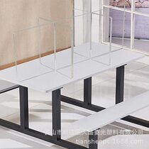Canteen table isolation board anti-droplet transparent cross baffle school epidemic prevention transparent PC board can be customized for processing
