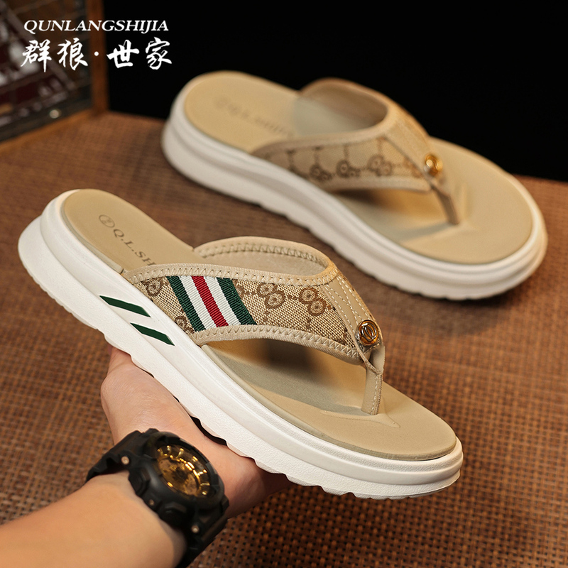 Qunlang Shijia Flip-Flops for Men 2026 New Model High-End Summer Outdoor Wear Non-Slip Anti-Odor Premium Sandals