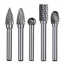 5pc boxed rotary file tungsten steel milling head wood carving grinding head root carving carving knife carbide tungsten steel grinding head