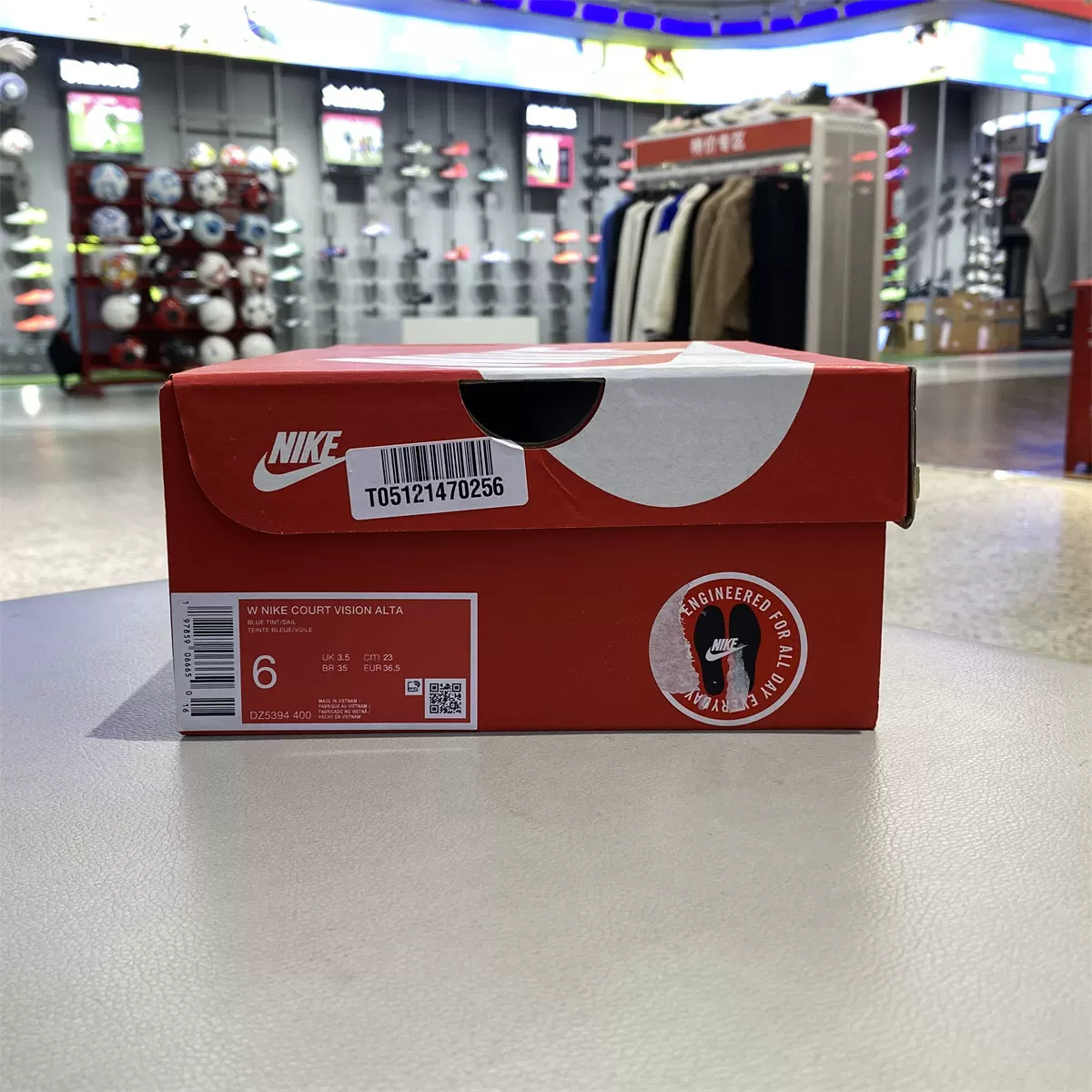 Genuine Nike COURT VISION ALTA повседневные кроссовки с толстой подошвой высотой роста DZ5394-101
