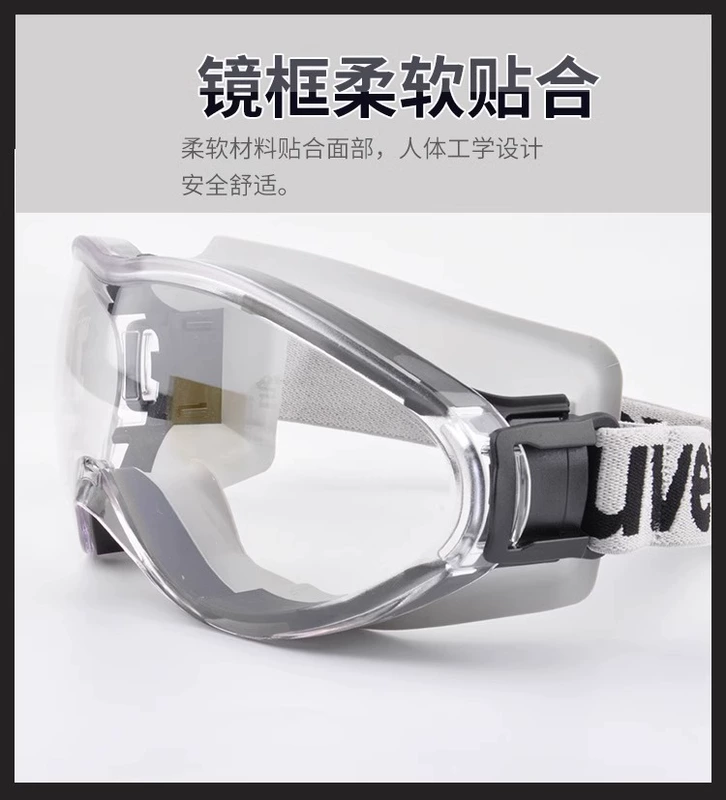 Kính bảo hộ UVEX dành cho nam và nữ, chống gió, chống cát, chống sương mù, chống bụi, tầm nhìn rộng, kính chống gió, kính trong suốt, kính bảo hộ đi xe đạp