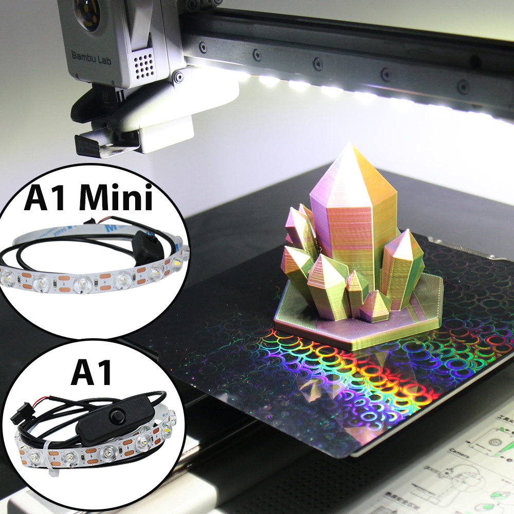 拓竹A1/A1mini灯带实测：背胶粘性与光均匀性决定打印精度_3D打印机配件_淘宝数码网