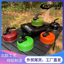 In-Motion Outdoor Kettle Portable aluminum jug Field camping Tourist Kitchen Boiled Water Tea Equipped with Water Whistling Flute