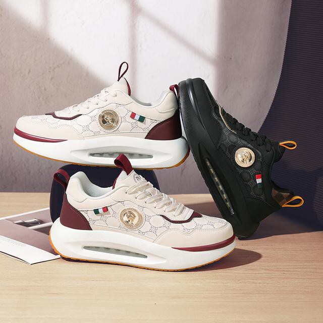 Medusa Spring and Autumn Fashion Sneakers for Men and Women, European and American Style, Light Luxury, High-End, Famous Brand Replica, Versatile Sports Running Shoes