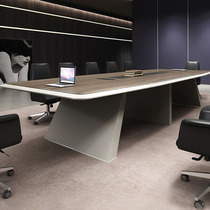 Conference table long table simple modern large conference room reception table and chair combination long square negotiation table and chair combination