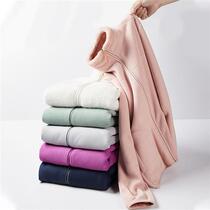 Outdoor fall and winter double-sided fleece jacket for women stand-up collar plus velvet warm sherpa fleece jacket for men