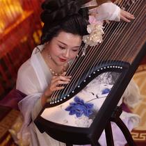 Новый 163 guzheng профессиональный уровень обучения производитель прямые продажи для начинающих начальный уровень роспись по шелку черное дерево