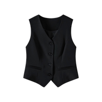 Basic House hundreds of good CBD elite Morden black shorts V collar shoulder suits waistcoat waistcoat female summer