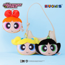 Cartoon Anime Powerpuff Girls Flower Bubble Plush Coin Headphone Bag Cute Cartoon Bag Girly Heart Gift