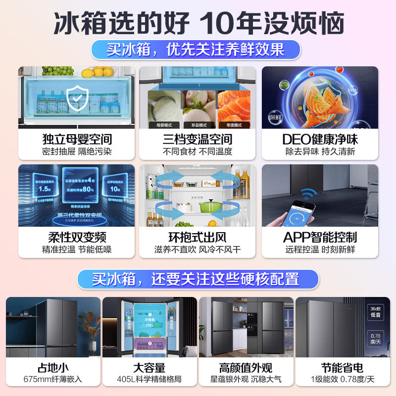 海尔BCD-405WLHTDEDS9U1冰箱图片