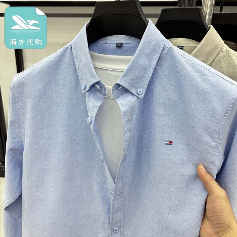 American Big-Name Brand Tomny Tommy's New Autumn Long-Sleeved Shirt for Men, Pure Cotton Casual Versatile Shirt American Big-Name Brand Tomny Tommy's New Autumn Long-Sleeved Shirt for Men, Pure Cotton Casual Versatile Shirt