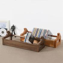 Internet celebrity solid wood desktop CD storage display rack swith game disc rack Blu-ray disc DVD disc collection rack