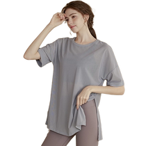 VFT loose and lightweight yoga wear cover-up womens sports top running quick-drying short-sleeved T-shirt breathable summer fitness wear