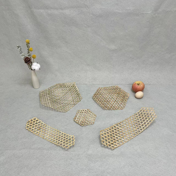 Bamboo Woven Bamboo Boutique Hand-Woven Stewed Fried Bamboo Mesh Anti-Stick Pan Natural Environmental-Friendly Placemat Dishes Furnishings