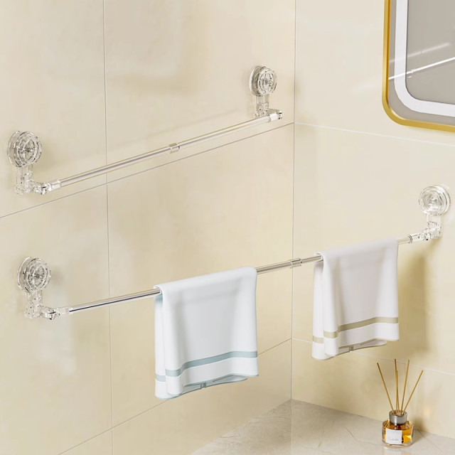 Suction cup towel rack bathroom without punching bathroom telescopic