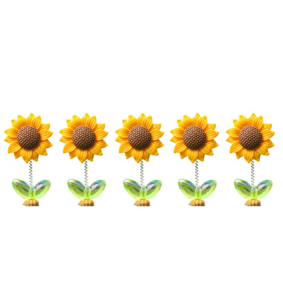 可爱摇头向日葵汽车摆件治愈清新花朵车载中控台后视镜装饰品摇摆