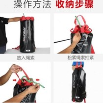 Rock climbing rescue rope bag