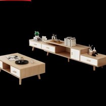 Nordic coffee table TV V cabinet living room assembly retractable tea table storage floor cabinet small apartment furniture