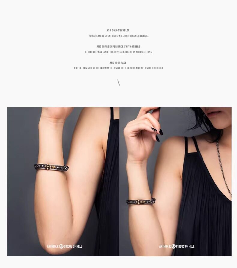 银饰手链 arthur.k 道化师系列手工做旧925银御护皇冠骷髅小丑手錬不限量