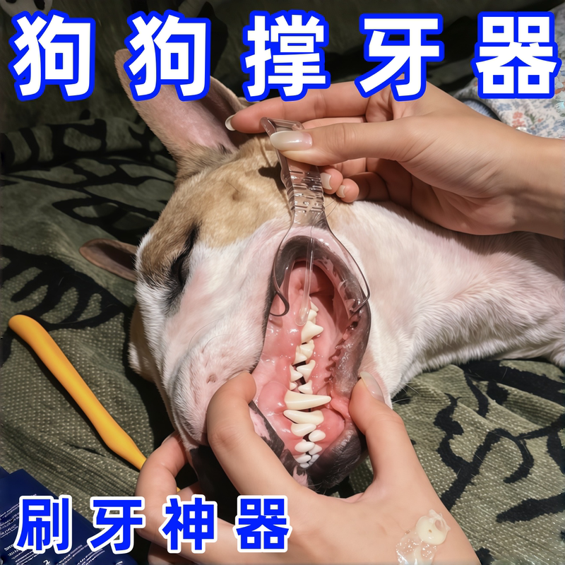 Clean in Just One Minute! Dog Teeth Cleaning Tool to Prevent Biting, Mouth Guard to Clean Tartar, Auxiliary Tool to Support Teeth Clean in Just One Minute! Dog Teeth Cleaning Tool to Prevent Biting, Mouth Guard to Clean Tartar, Auxiliary Tool to Support Teeth