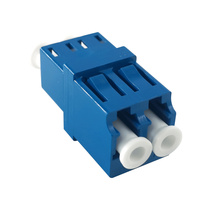 Comp Duplex Core Fiber Coupler Adapter Single Multimode Universal Flange SFA-LC02-BL