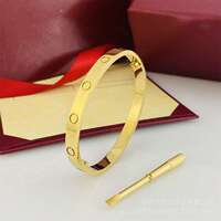 Direct selling card plus fifth generation titanium steel bracelet eternity ring screwdriver couple fashion bracelet rose gold card home