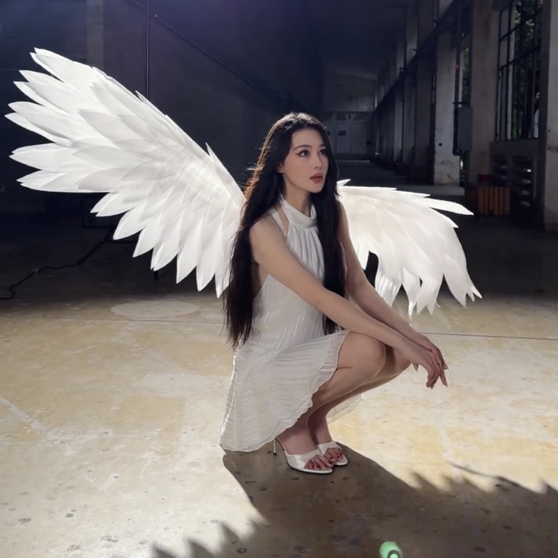 [Angel Wings] Automatic Opening and Closing Cosplay Valentine's Day Birthday Party Atmosphere Photo Props