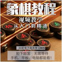 Chinese chess video tutorial for beginners from zero to mastery chess teaching online self-study course