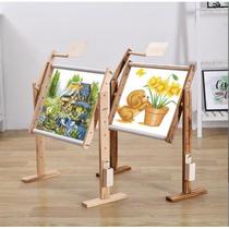 Cross-stitch auxiliary tool embroidery rack embroidery frame desktop rack embroidery special home embroidery large solid wood bracket
