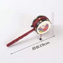 Wind newborn child toy old baby China can nibble the wave drum rattle baby bite the wave drum traditional hand