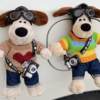Car Tail Pendant Cartoon Leader Dog Doll Funny Car Trunk Ornament Electric Car Exterior Decoration
