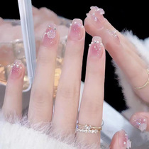 Xumengdie 359-Fresh Pearl Flower Nail Art Nail Whitening Handmade Phototherapy Hand Fake Nail Patch Wear Nail