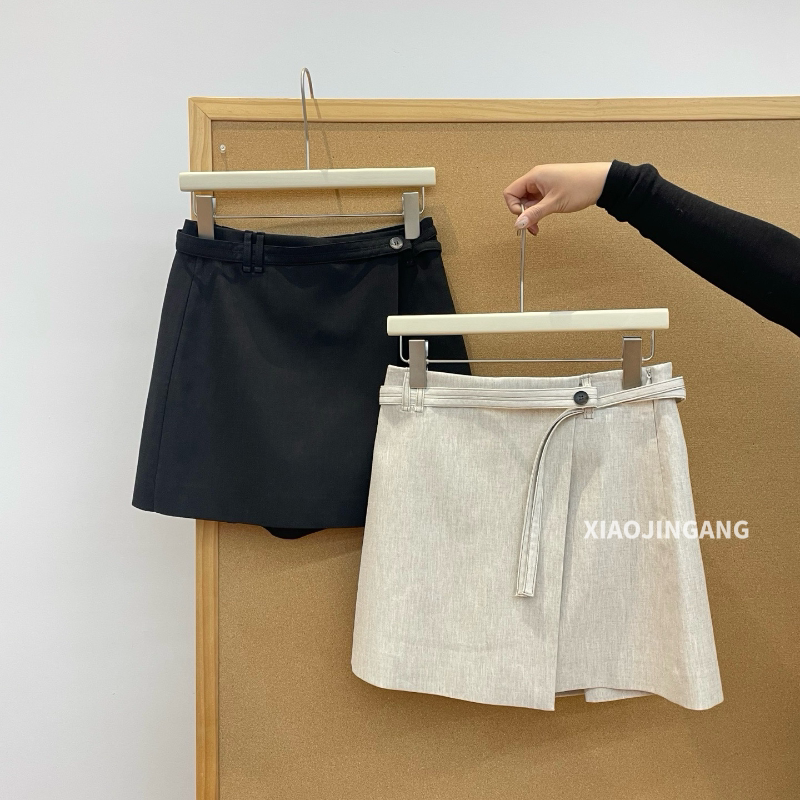 Little King Kong Women's Clothing - [White Night Rose] Spring New Korean Style Simple Casual Versatile High-Waisted Skirt Pants