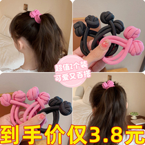 Childrens high ponytail fixing artifact high elasticity and durable rubber band little girls hair tie hair tie headband hair tie
