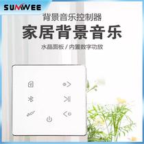 Type 86 Home Background Music Host Power Amplifier Acoustics Suit Bluetooth Speaker Set Resistance Smallpox Horn Hotel System