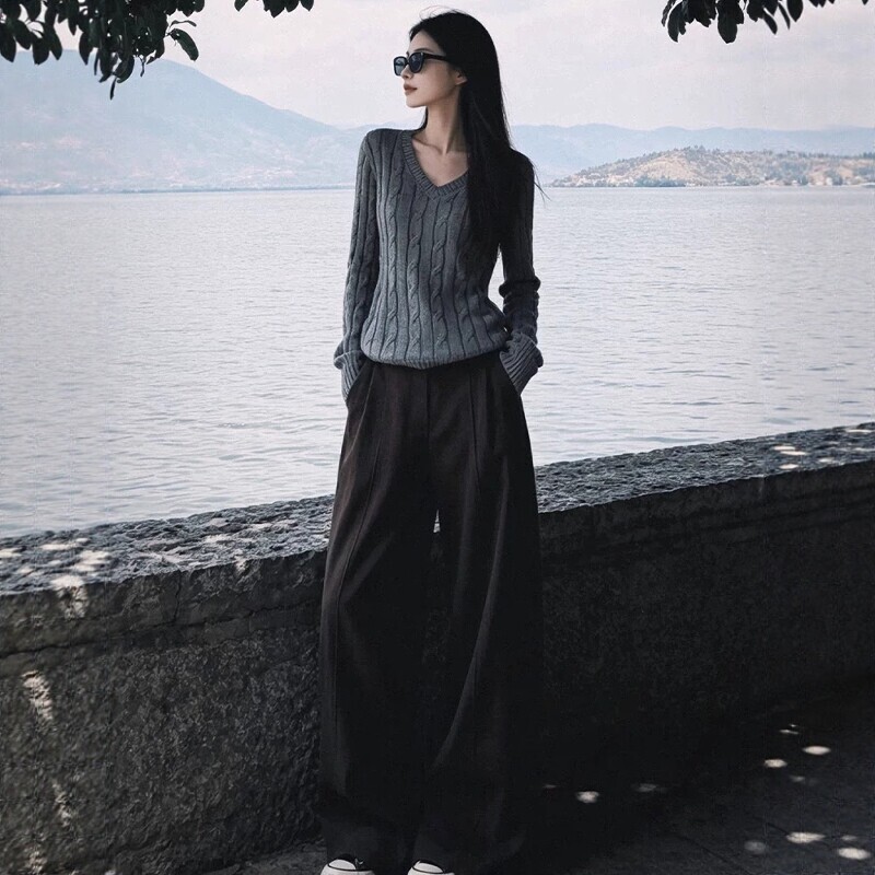 British Dgkp Korean-Style Outfit Set 2026 Autumn/Winter Mature and Understated Elegant Two-Piece Top Set