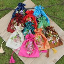 P1GT Dragon Boat Festival sachet mugwort small sachet empty bag handmade ribbon embroidered linen bag red car osmanthus